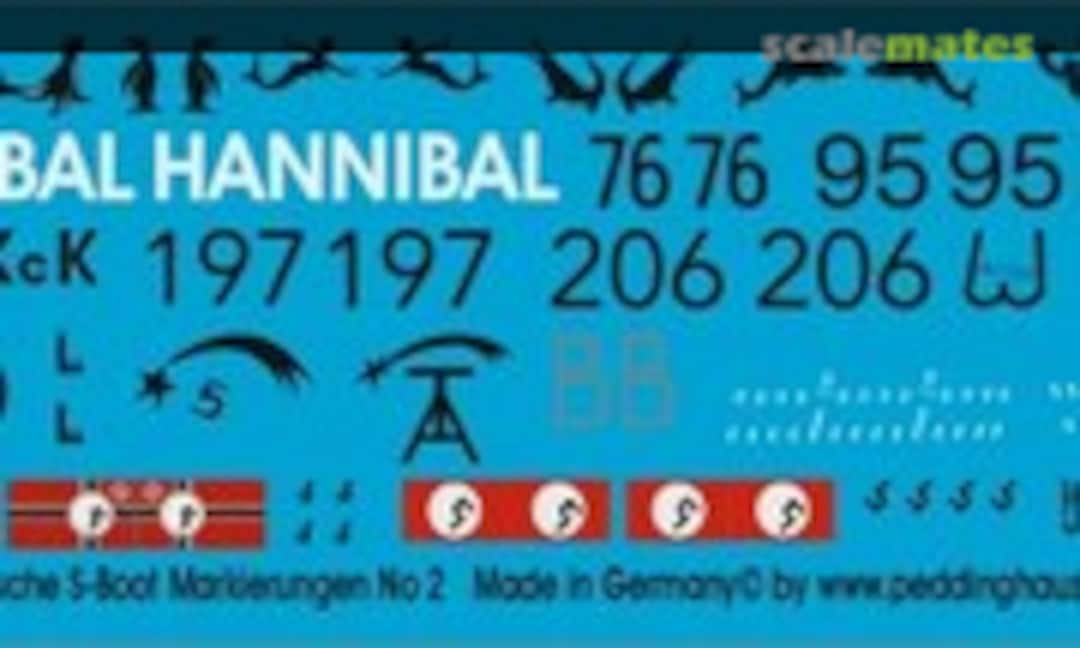 1:72 Deutsche S-Boot Markierungen No 2 (Peddinghaus-Decals EP 1268) EP 1268