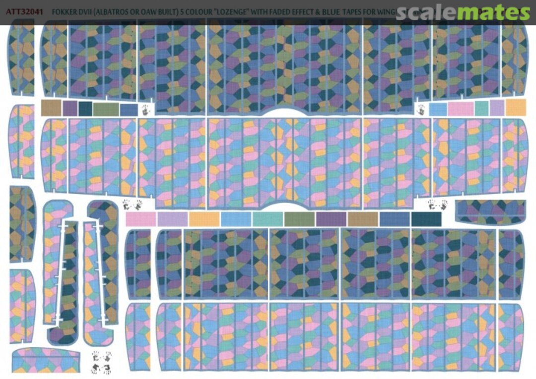 Boxart Fokker D.VII (Albatros or OAW built) 5 colour 'lozenge' ATT32041 Aviattic Boxart Fokker D.VII (Albatros or OAW built) 5 colour 'lozenge' ATT32041 Aviattic