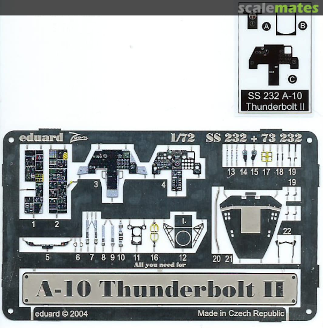 Boxart A-10 Thunderbolt II SS232 Eduard Boxart A-10 Thunderbolt II SS232 Eduard
