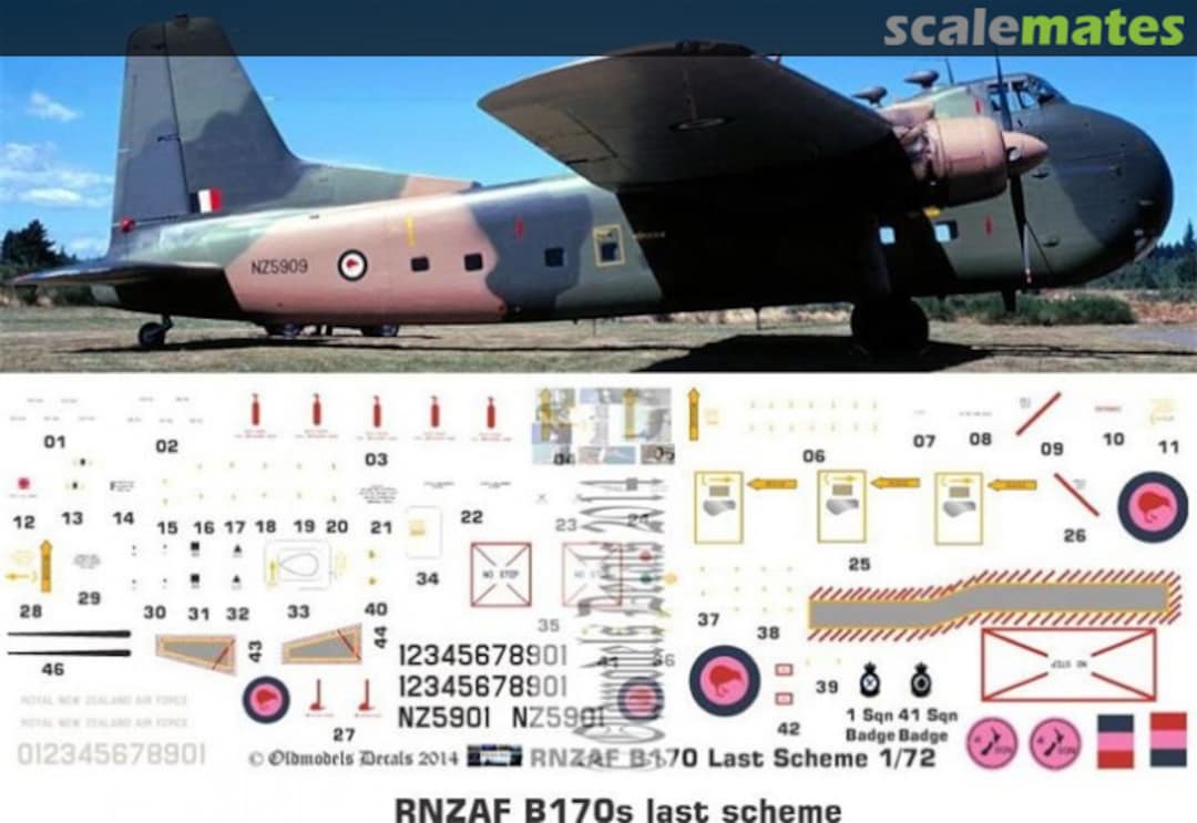 Boxart RNZAF B170 Last scheme OMD0200 Oldmodels Decals Boxart RNZAF B170 Last scheme OMD0200 Oldmodels Decals