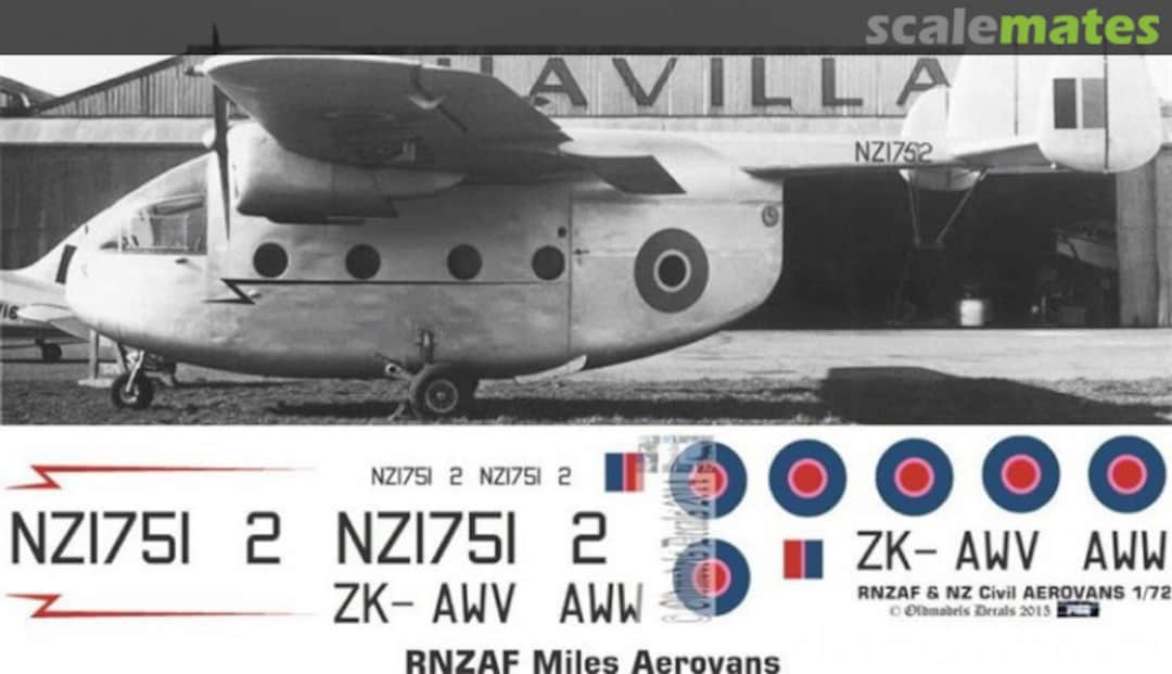 Boxart RNZAF Miles Aerovan OMD0833 Oldmodels Decals Boxart RNZAF Miles Aerovan OMD0833 Oldmodels Decals