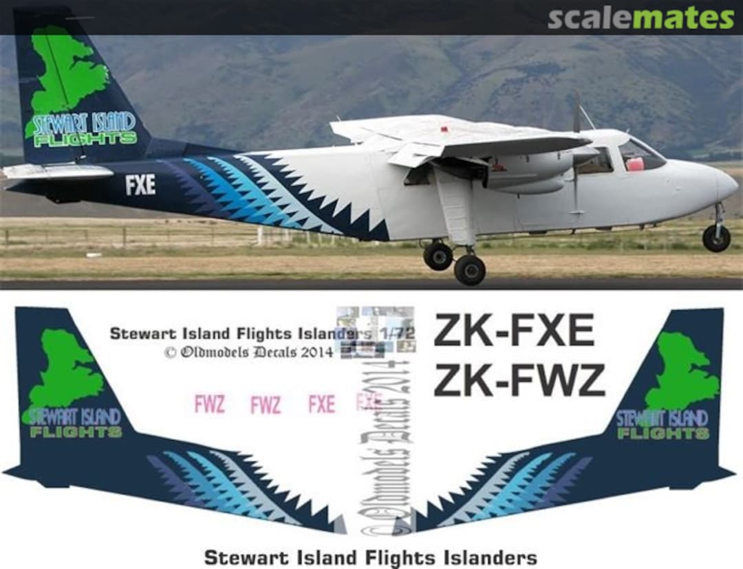 Boxart Islander - Stewart Island Flights OMD1256 Oldmodels Decals Boxart Islander - Stewart Island Flights OMD1256 Oldmodels Decals
