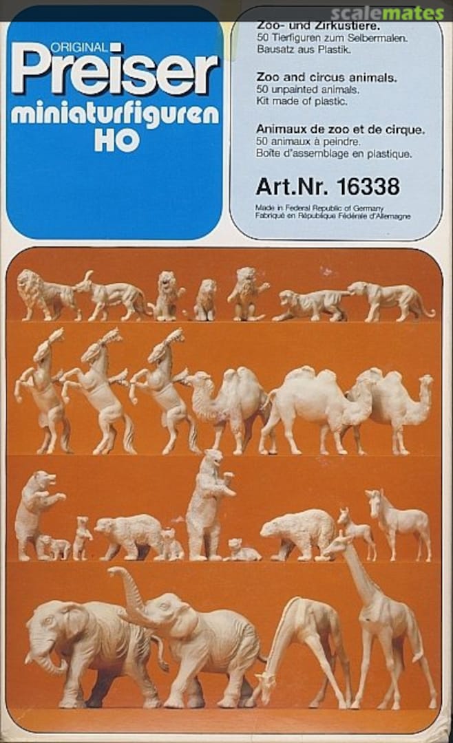Boxart Zoo and circus animals 16338 Preiser Boxart Zoo and circus animals 16338 Preiser