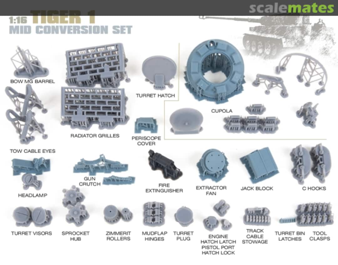 Boxart Tiger 1 Mid Production Conversion Set 16116 AFV Modeller Publications Boxart Tiger 1 Mid Production Conversion Set 16116 AFV Modeller Publications
