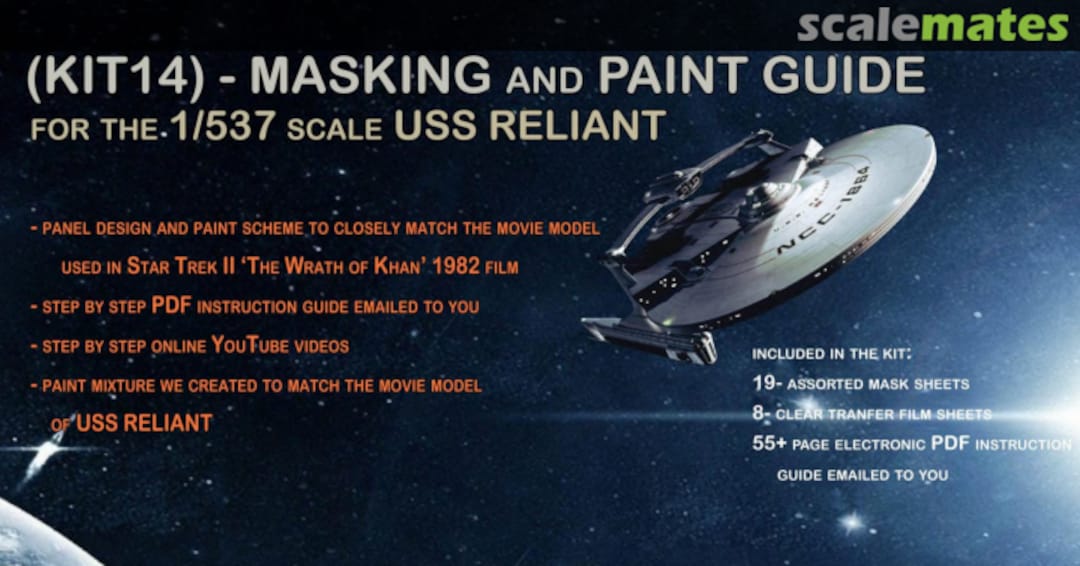 Boxart USS Reliant Masking Kit and Paint Guide KIT14 MaskDesign