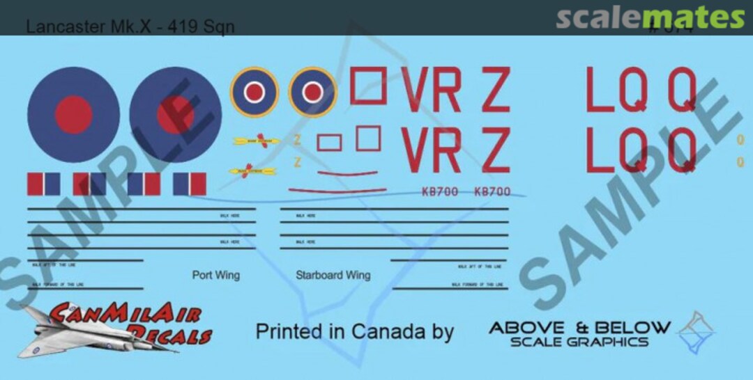 Boxart Avro Lancaster Mk.X 674 Above & Below Graphics