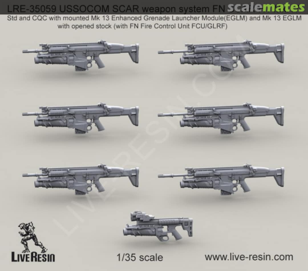 Boxart USSOCOM SCAR weapon system FN SCAR-H / Mk.17 LRE-35059 Live Resin