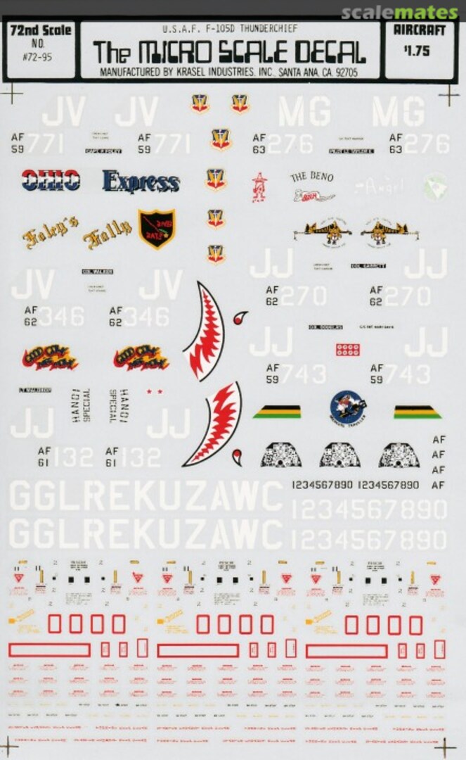 Boxart USAF F-105D Thunderchief 72-95 Microscale Boxart USAF F-105D Thunderchief 72-95 Microscale