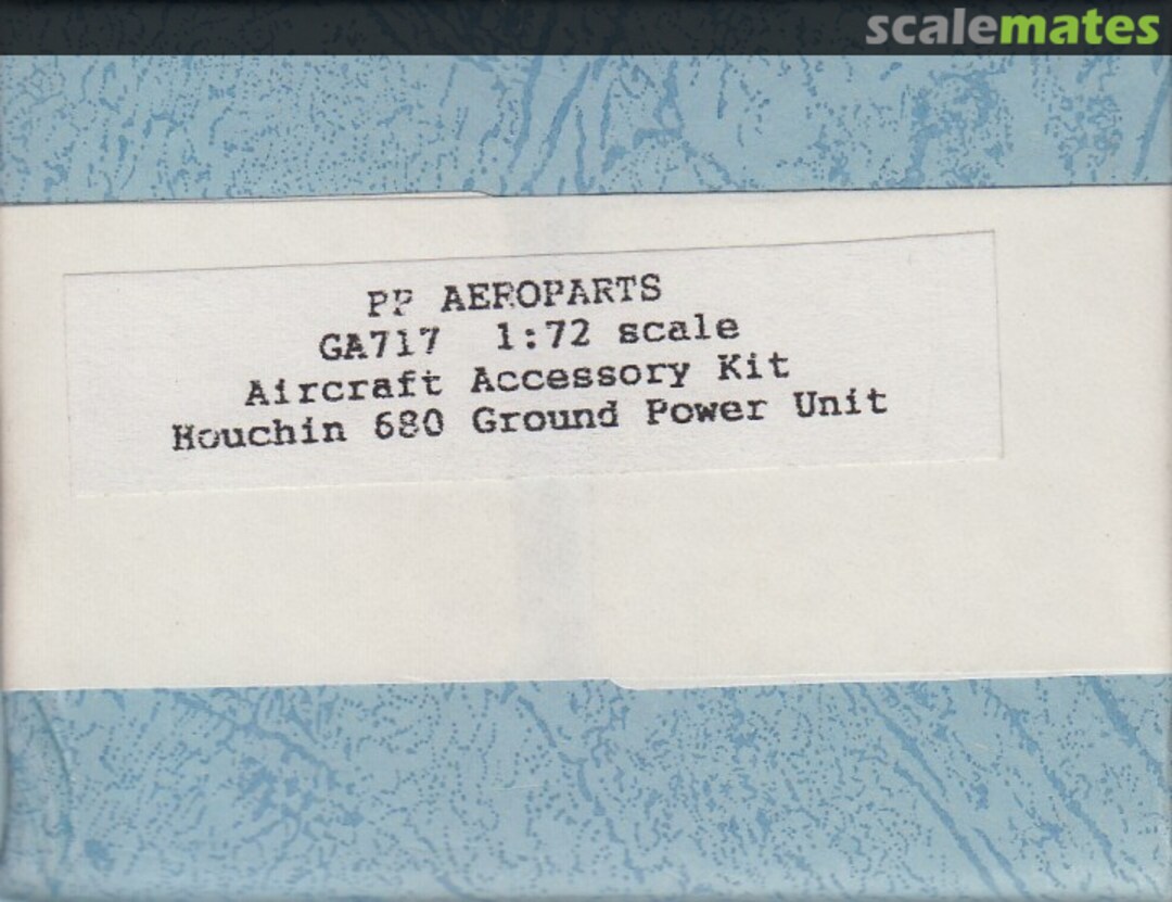 Boxart Houchin 680 Ground Power Unit GA717 P.P. Aeroparts Boxart Houchin 680 Ground Power Unit GA717 P.P. Aeroparts