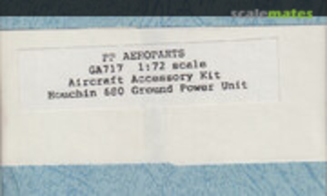 1:72 Houchin 680 Ground Power Unit (P.P. Aeroparts GA717) GA717