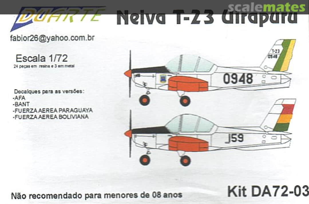 Boxart Neiva T-23 Uirapuru DA72-03 Duarte Boxart Neiva T-23 Uirapuru DA72-03 Duarte