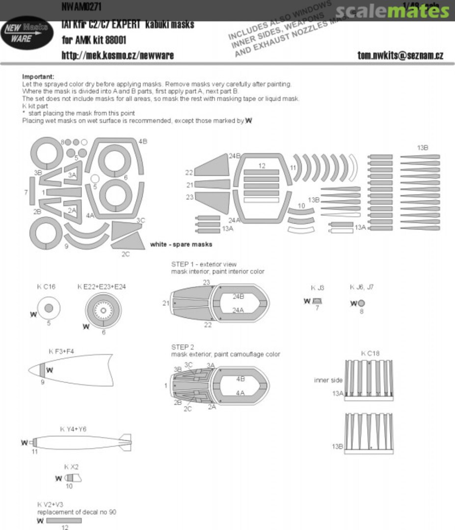 Boxart IAI Kfir C2/C7 EXPERT kabuki masks NWAM0271 New Ware Boxart IAI Kfir C2/C7 EXPERT kabuki masks NWAM0271 New Ware