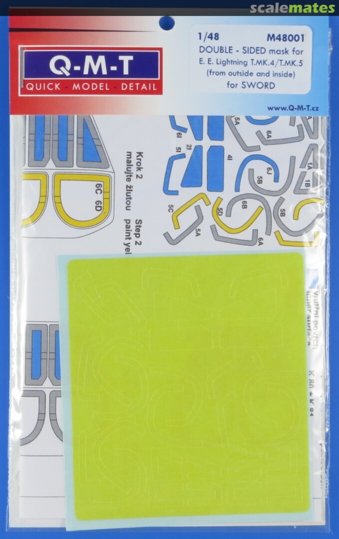 Boxart Canopy Mask for BAC/EE Lightning T MK.4/T.MK.5 M48001 Q-M-T Boxart Canopy Mask for BAC/EE Lightning T MK.4/T.MK.5 M48001 Q-M-T