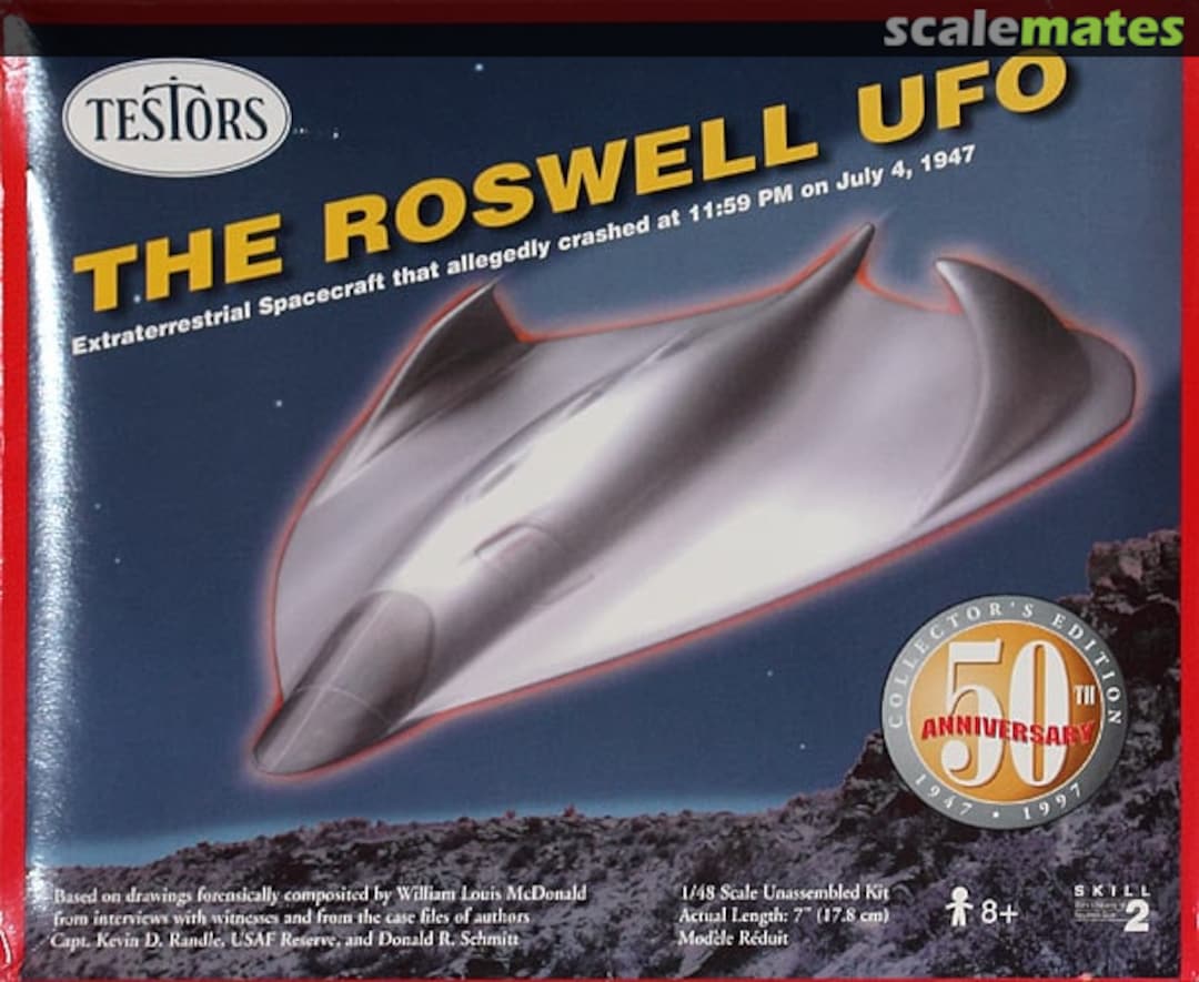 Boxart THE ROSWELL UFO 555 Testors Boxart THE ROSWELL UFO 555 Testors