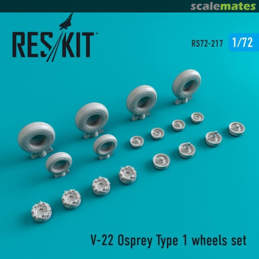 Boxart V-22 Osprey - wheels set type 1 RS72-0217 ResKit Boxart V-22 Osprey - wheels set type 1 RS72-0217 ResKit