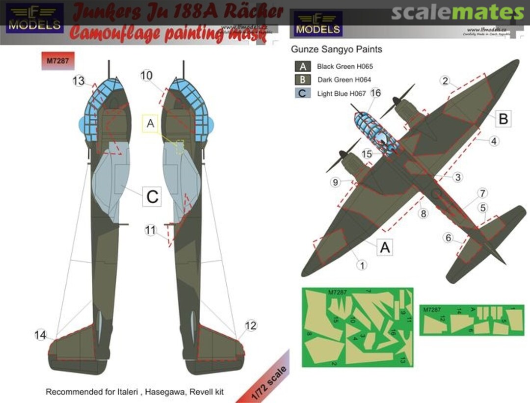 Boxart Junkers Ju 188A Rächer M7287 LF Models Boxart Junkers Ju 188A Rächer M7287 LF Models