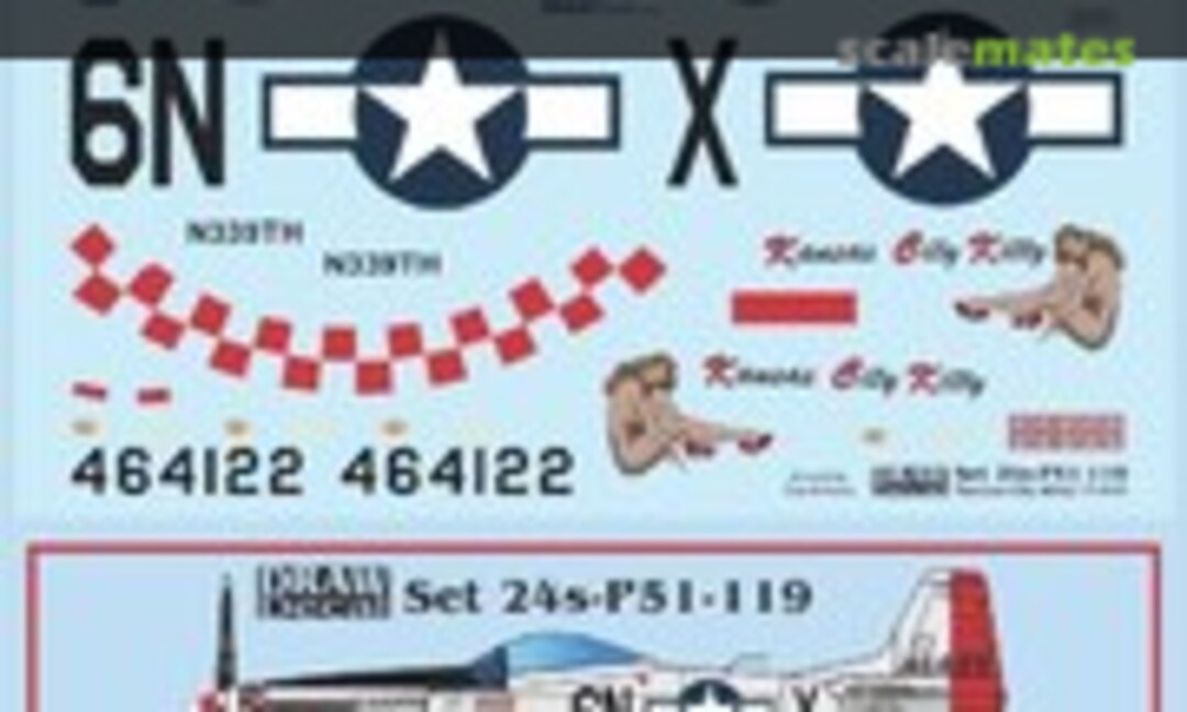 1:24 “Kansas City Kitty” P-51D (Draw Decal 24-P51-119) 24-P51-119
