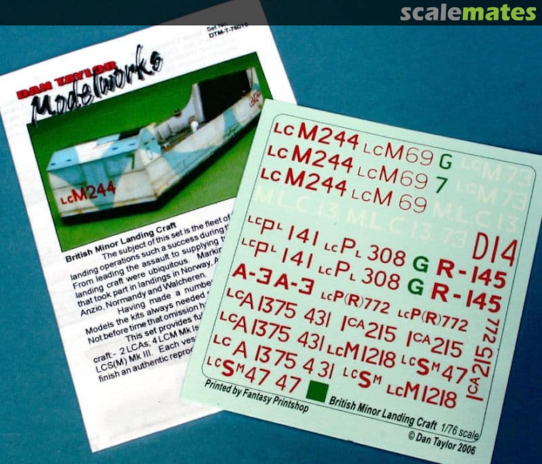 Boxart British Minor Landing Craft DTM-T-76010 Dan Taylor Modelworks Boxart British Minor Landing Craft DTM-T-76010 Dan Taylor Modelworks