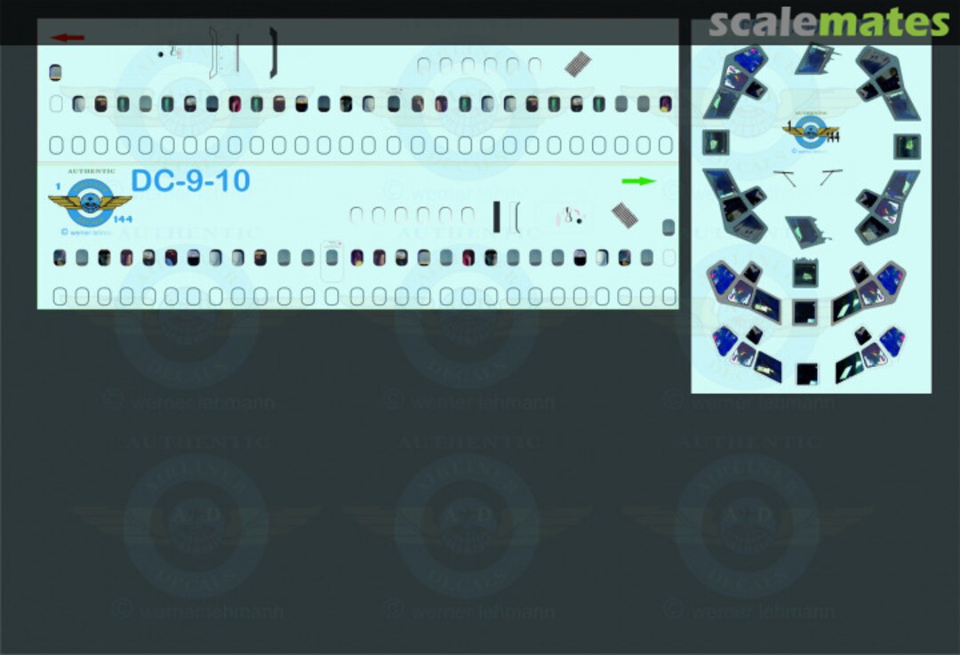 Boxart Cockpit and Cabin Windows DC9-10 D144-D07 Authentic-Airliner-Decals Boxart Cockpit and Cabin Windows DC9-10 D144-D07 Authentic-Airliner-Decals