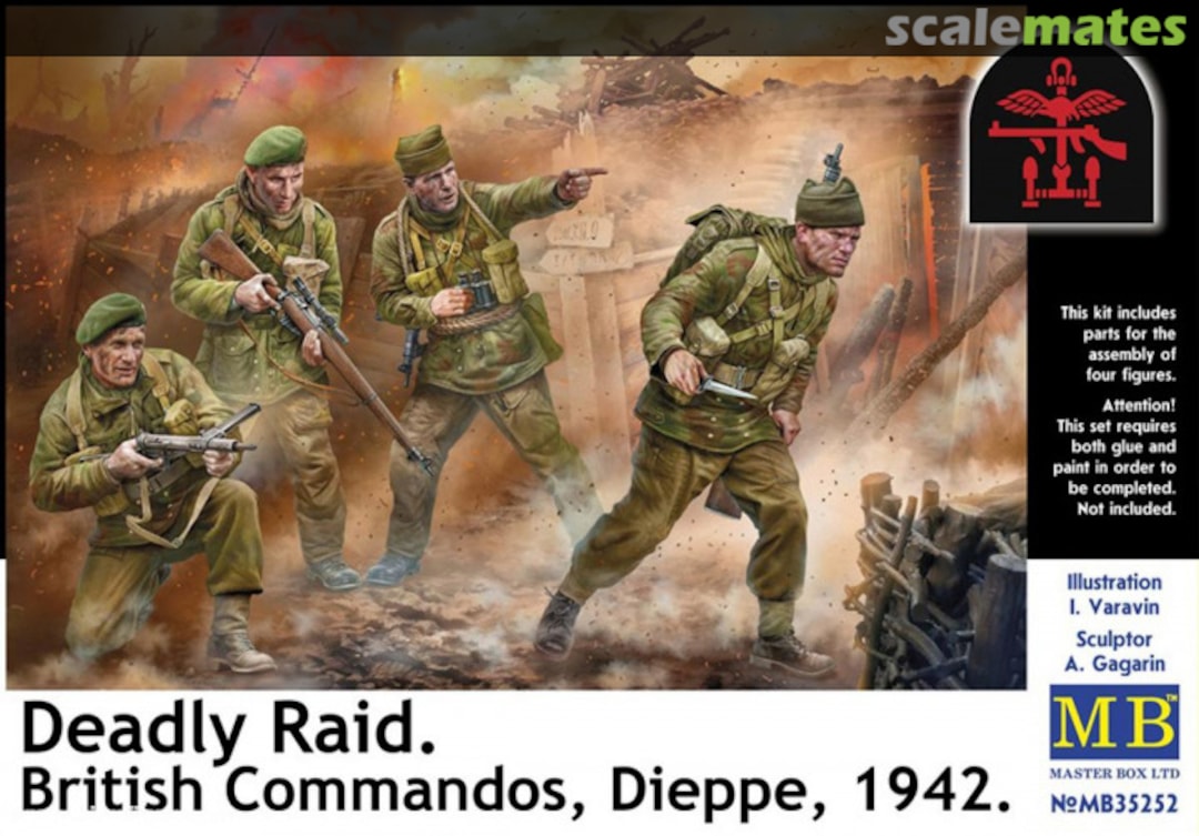 Boxart Deadly Raid, British Commandos, Dieppe 1942 MB35252 Master Box