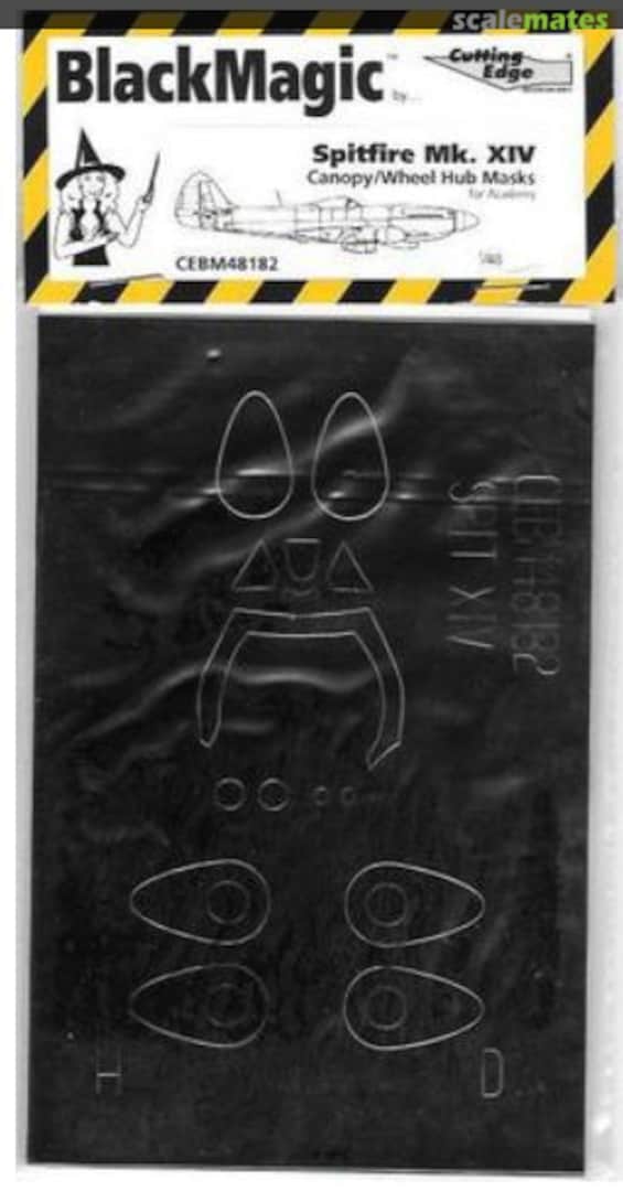 Boxart Spitfire Mk.XIV Canopy & Wheel Hub Masks CEBM48182 Cutting Edge Modelworks Boxart Spitfire Mk.XIV Canopy & Wheel Hub Masks CEBM48182 Cutting Edge Modelworks