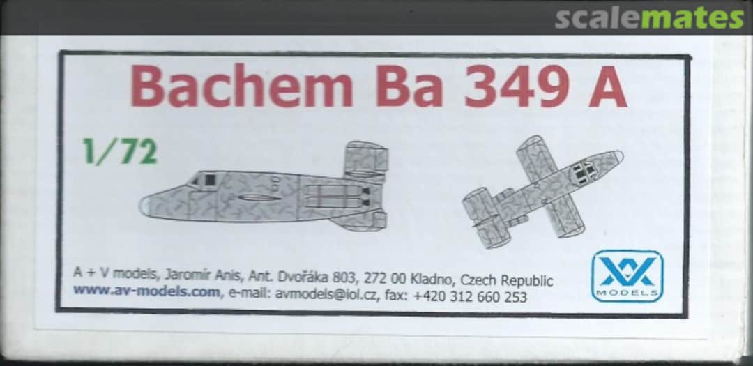 Boxart Bachem Ba 349 A 72005 A+V Models Boxart Bachem Ba 349 A 72005 A+V Models