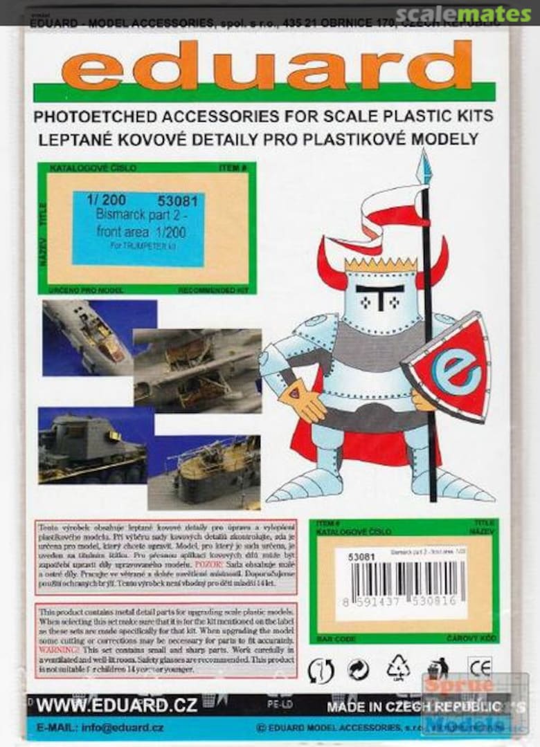 Boxart Bismarck part 2 - front area 53081 Eduard Boxart Bismarck part 2 - front area 53081 Eduard