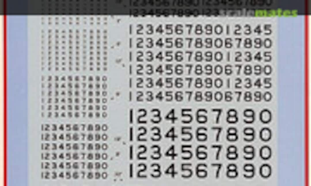 1:72 CAF Standard Numerals (Black) (Leading Edge LE.003)