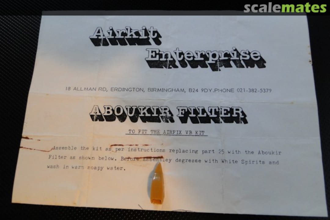 Boxart Aboukir Filter for Spitfire Airkit Enterprise Boxart Aboukir Filter for Spitfire Airkit Enterprise