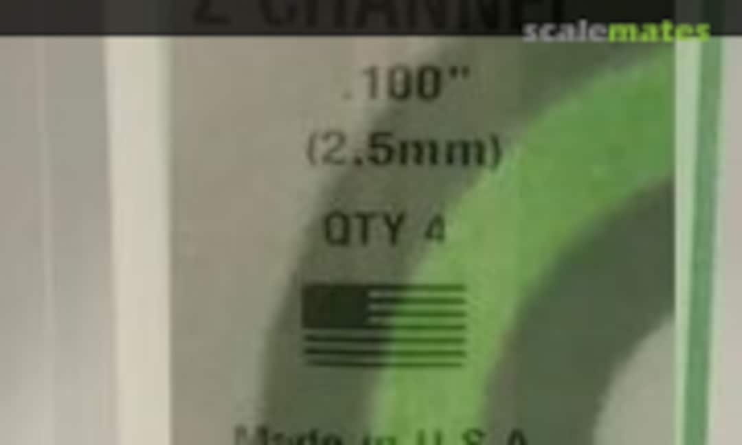 No .100" (2.5mm) Opaque White Polystyrene Z Channel (Evergreen Scale Models 753) 753