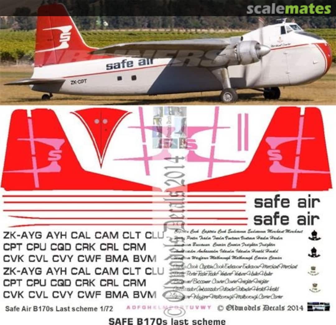Boxart Safe Air B170 last scheme OMD0232 Oldmodels Decals Boxart Safe Air B170 last scheme OMD0232 Oldmodels Decals