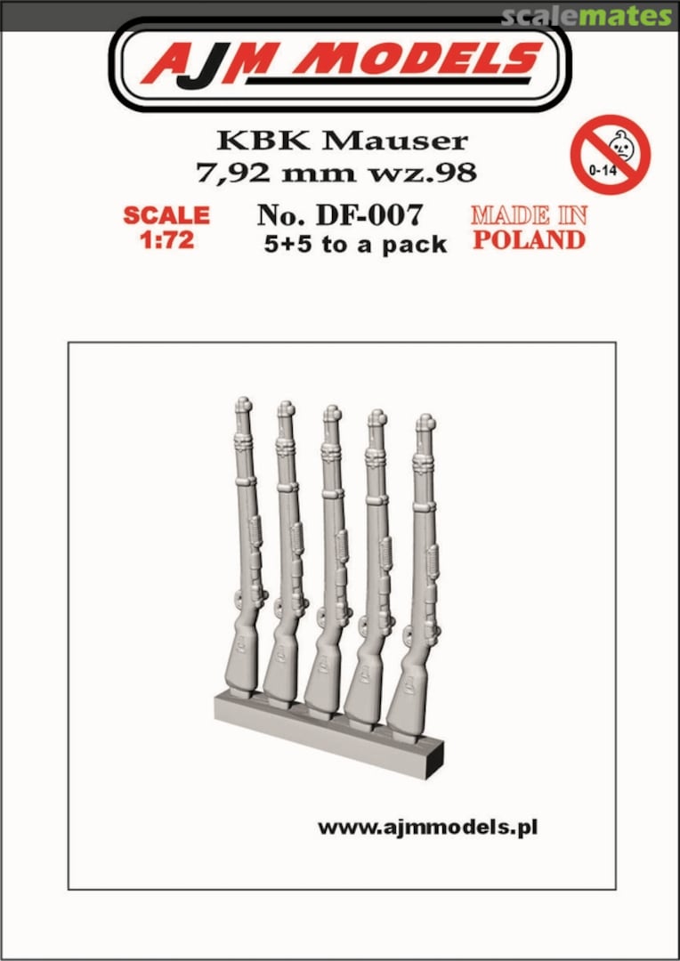 Boxart KBK Mauser 7,92 mm wz.98 DF-007 AJM Models