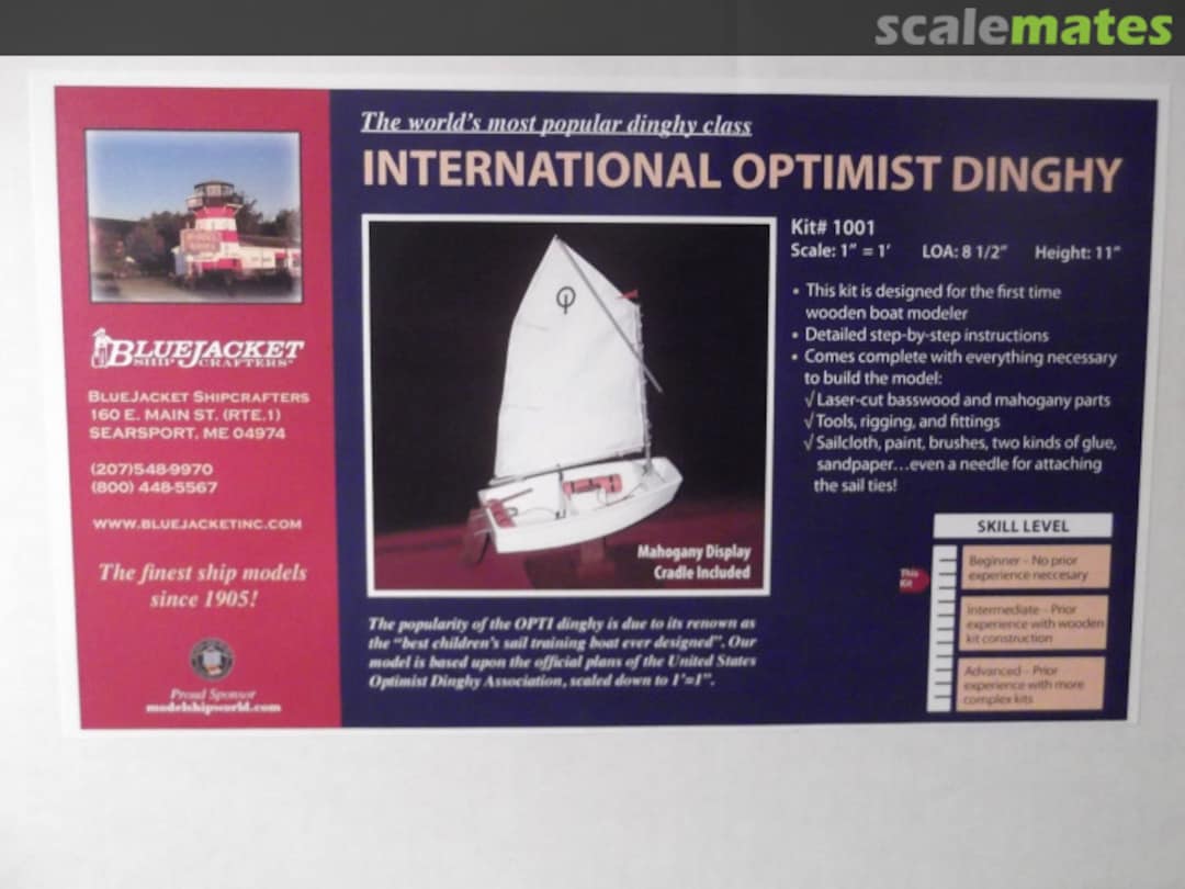 Boxart International Optimist Dinghy 1001 Bluejacket Ship Crafters
