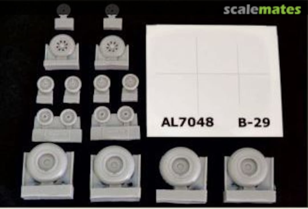 Boxart B-29 Superfortress wheels, grooved AL7048 PlusModel Boxart B-29 Superfortress wheels, grooved AL7048 PlusModel