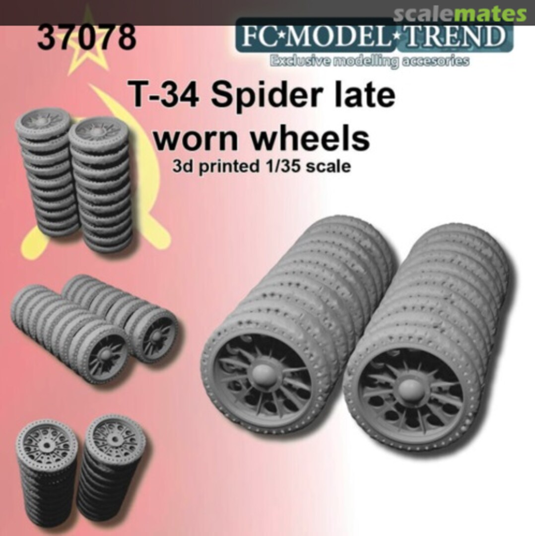 Boxart T-34 Late spider worn wheels 37078 FC Model Trend Boxart T-34 Late spider worn wheels 37078 FC Model Trend