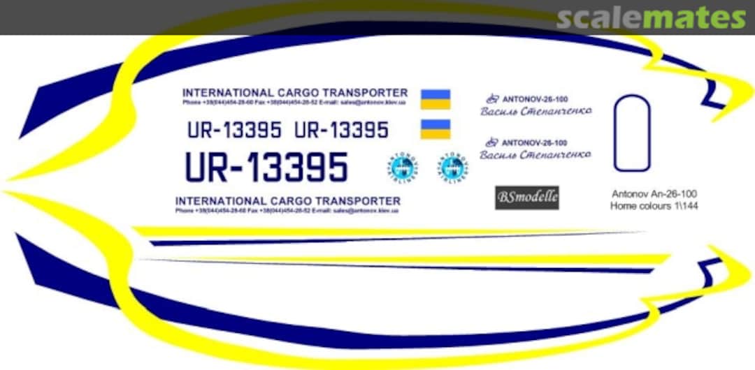 Contents Antonov An-26-100 Home Colours decals BSM144456 BSmodelle Contents Antonov An-26-100 Home Colours decals BSM144456 BSmodelle