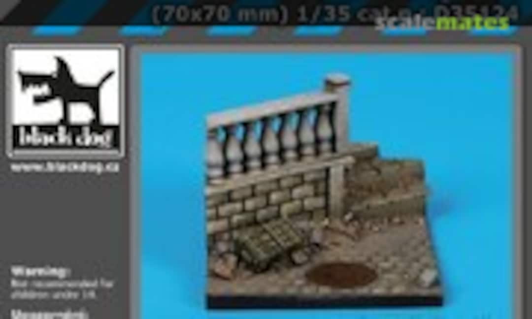 1:35 Street with Railing Base (Black Dog D35124) D35124