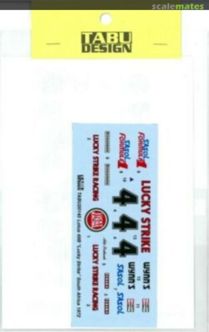 Boxart Lotus 49C LS South Africa 1972 TABU20140 Tabu Design Boxart Lotus 49C LS South Africa 1972 TABU20140 Tabu Design