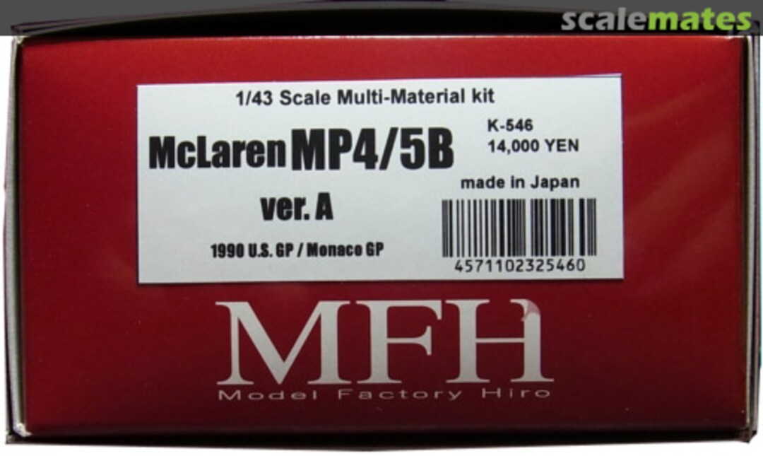 Boxart McLaren MP4/5B K-546 Model Factory Hiro Boxart McLaren MP4/5B K-546 Model Factory Hiro