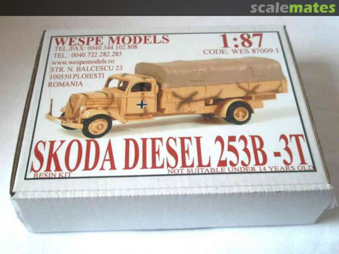 Boxart Skoda Diesel 253B 3 t Pritsche WES 87009.1 Wespe Models Boxart Skoda Diesel 253B 3 t Pritsche WES 87009.1 Wespe Models