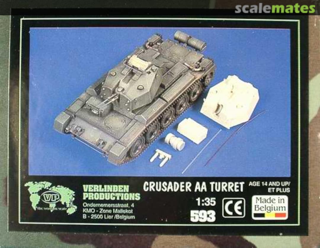 Boxart CRUSADER AA Turret 593 Verlinden Productions Boxart CRUSADER AA Turret 593 Verlinden Productions