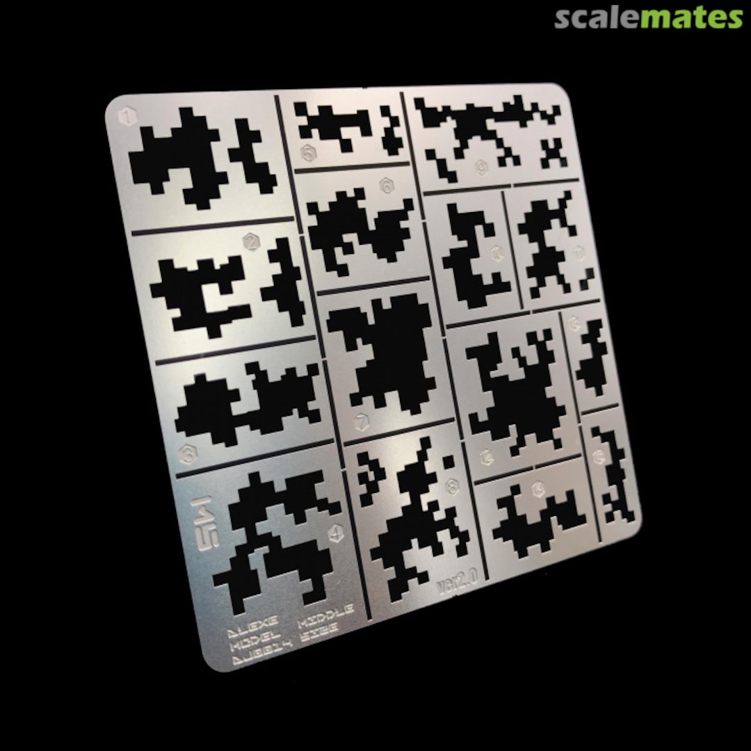 Boxart Digital Pixelated Camouflage Airbrush Template 2 FG-AJ0014 Alexen Model Boxart Digital Pixelated Camouflage Airbrush Template 2 FG-AJ0014 Alexen Model