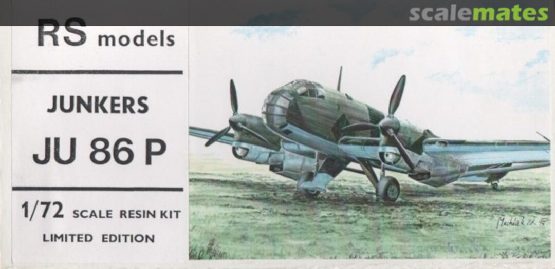 Boxart Junkers Ju 86 P 72045 RS Models Boxart Junkers Ju 86 P 72045 RS Models