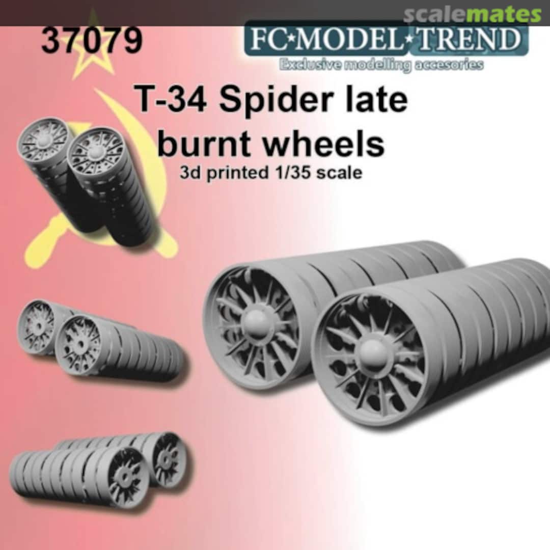 Boxart T-34 Late spider burnt wheels 37079 FC Model Trend Boxart T-34 Late spider burnt wheels 37079 FC Model Trend