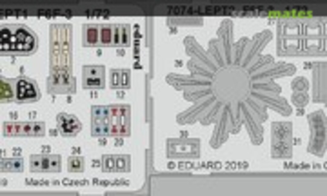 1:72 F6F-3 PE Set (Eduard 7074-LEPT) 7074-LEPT