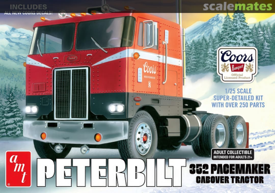 Boxart Peterbilt 352 Pacemaker Cabover Tractor 1375 AMT Boxart Peterbilt 352 Pacemaker Cabover Tractor 1375 AMT