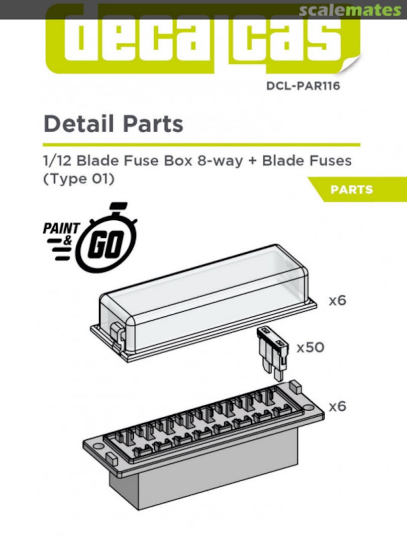 Boxart Blade fuse box 8 ways with fuses DCL-PAR116 Decalcas Boxart Blade fuse box 8 ways with fuses DCL-PAR116 Decalcas