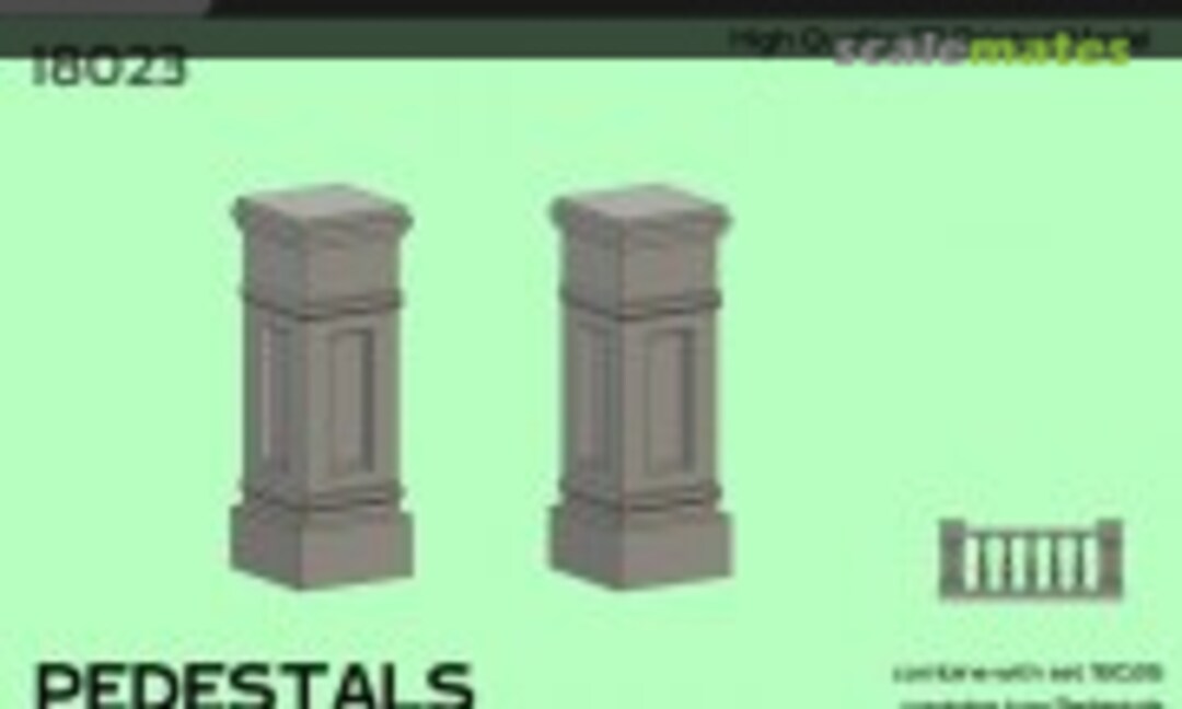 1:18 Pedestals, 1/18 (C3D Resin Miniatures 18023) 18023