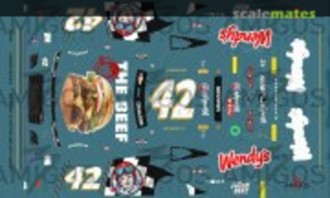 1:24 #43 Wendy’s 2023 Chevrolet Camaro (3 Amigos Decals 3AD223)