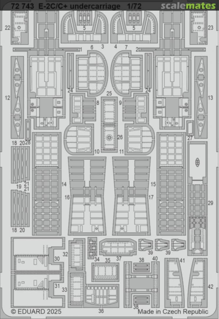 Boxart E-2C/C+ Undercarriage HELLER 72743 Eduard